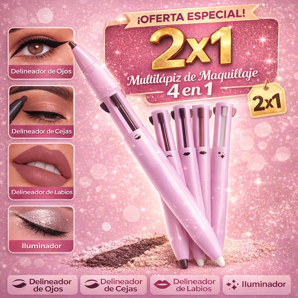 2x1 Lápiz de maquillaje 4 en 1 multifuncional - MakeUp One