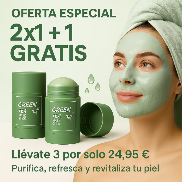 3x1 Mascarilla Facial de té verde