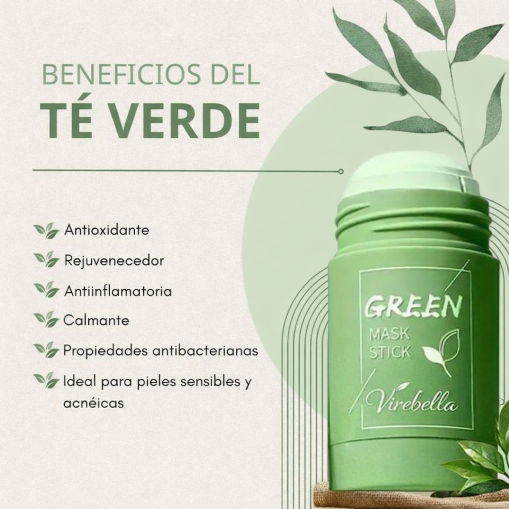 3x1 Mascarilla Facial de té verde